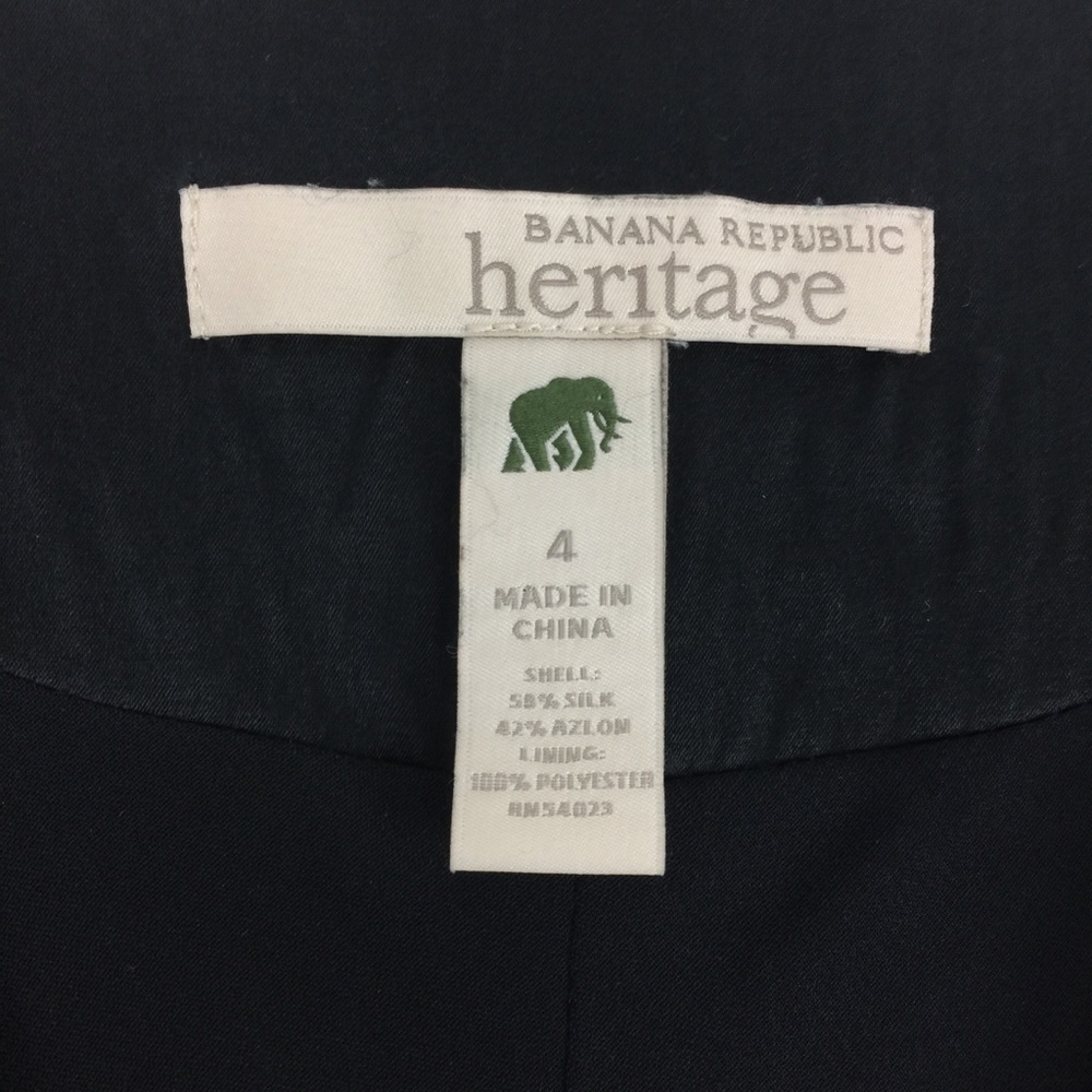 Banana Republic Heritage Black‎ Silk Dress - Picture 3 of 7